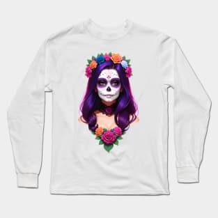 Floral Day of the Dead Girl Long Sleeve T-Shirt